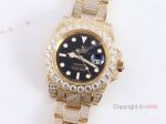 Best Replica Gold Rolex Submariner Date Black Dial All Diamond Watches For Men